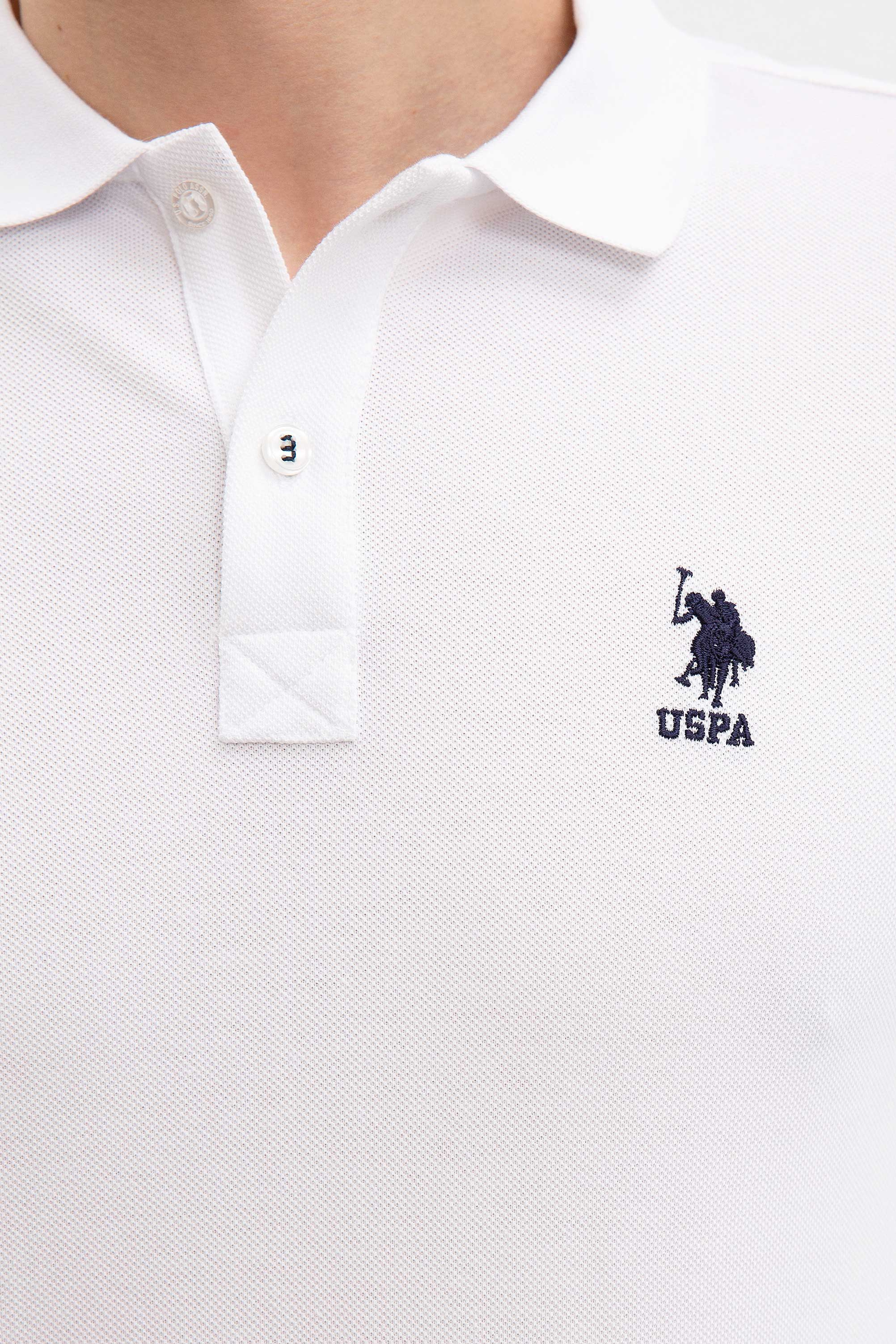 Erkek Beyaz Basic Sweatshirt - Image 5