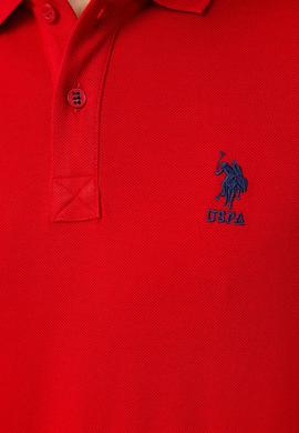 Erkek Kırmızı Basic Polo Yaka Tişört - 50199819232