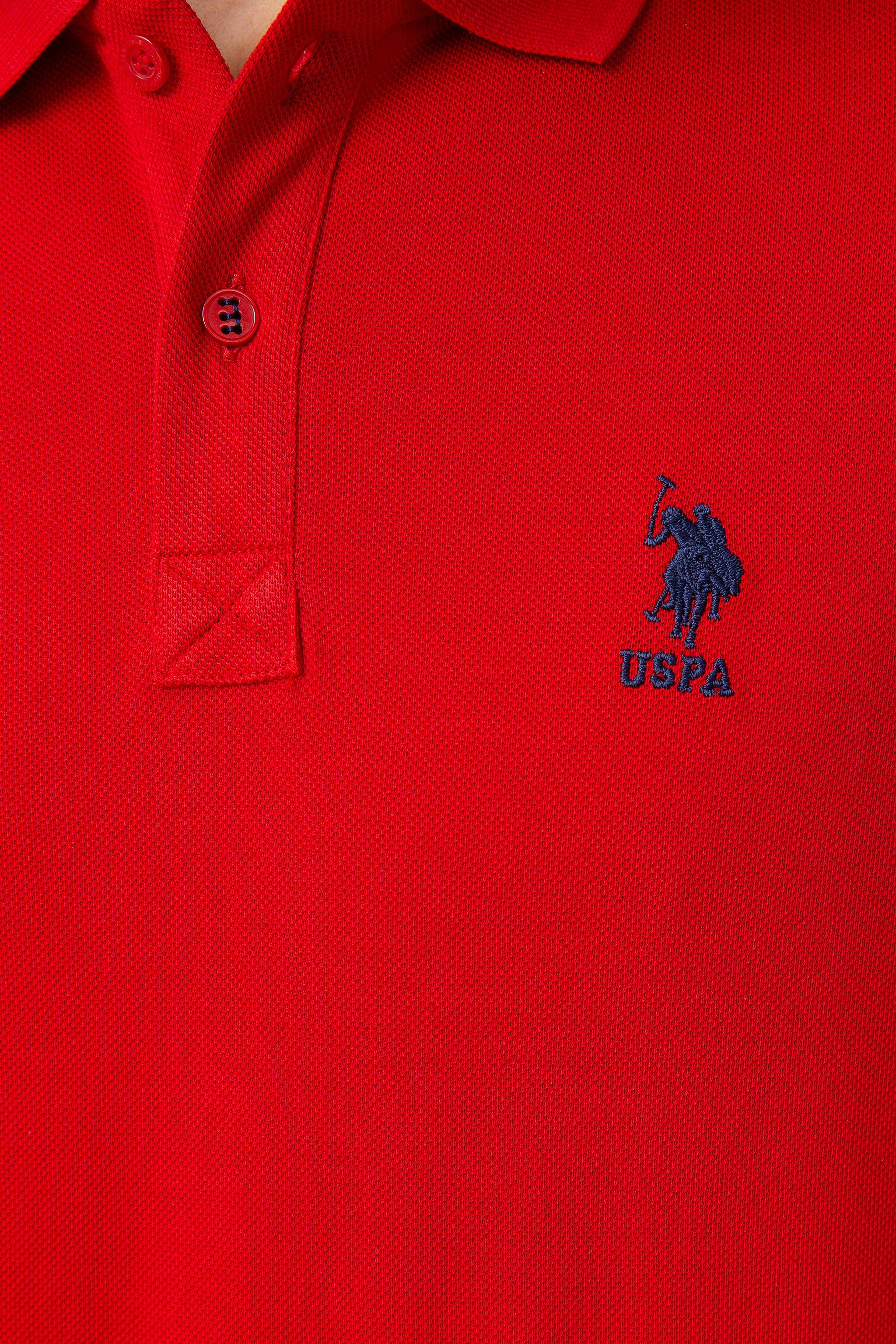 Erkek Kırmızı Basic Polo Yaka Tişört