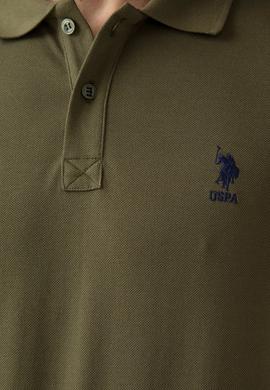 Erkek Koyu Haki Polo Yaka T-Shirt Basic - 50199819072