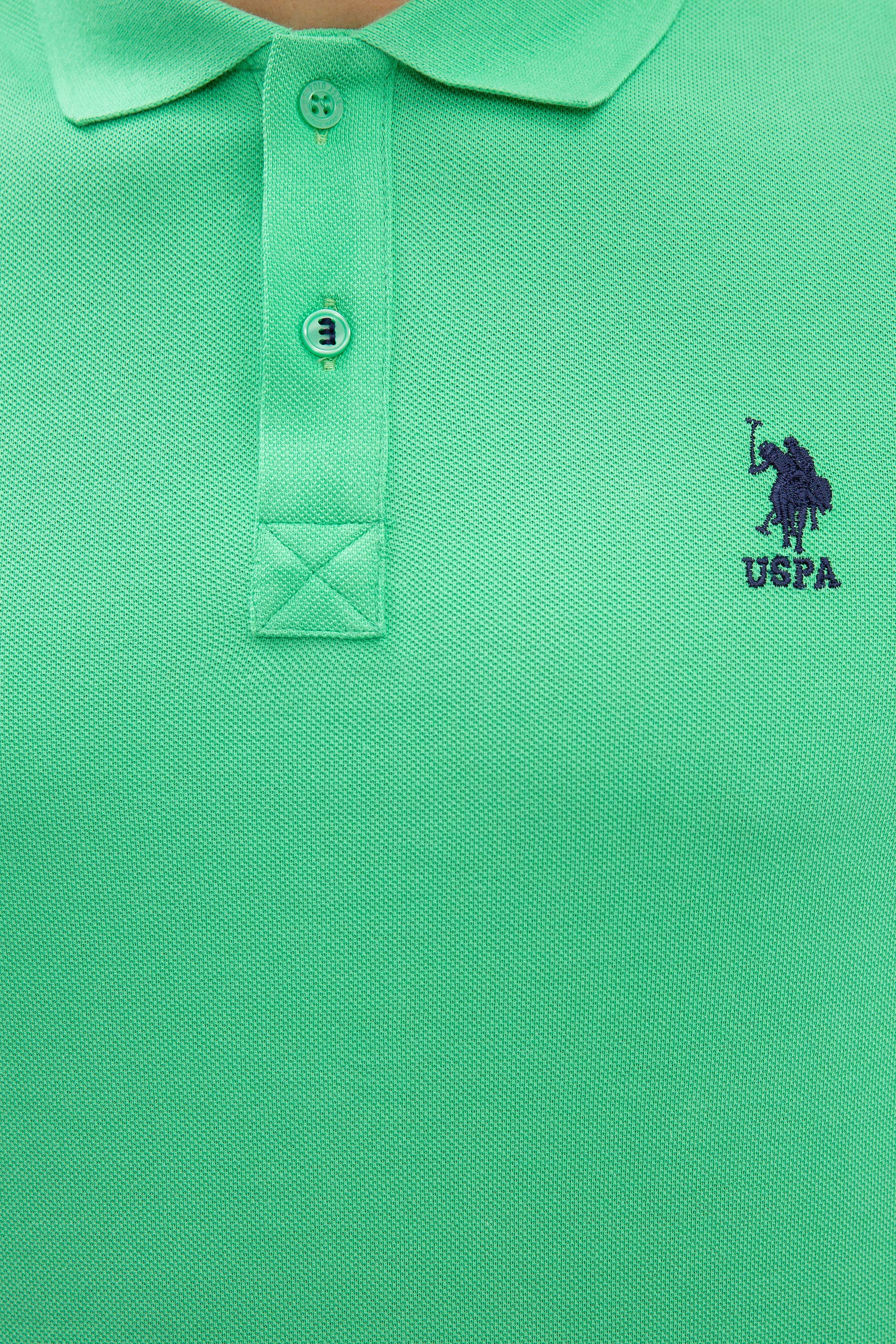 Erkek Elma Yeşili Polo Yaka T-Shirt Basic - Image 5