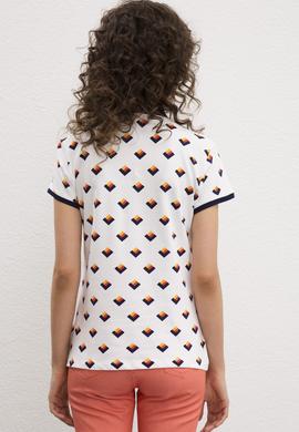 Kadın Beyaz Polo Yaka T-Shirt - 50202778001