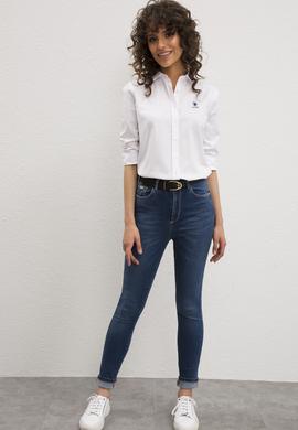 Kadın Mavi Jean Pantolon - 50222762001