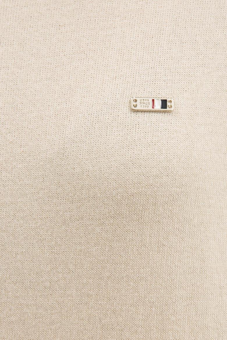 Kadın Beyaz Triko Kazak Basic - 50206447022