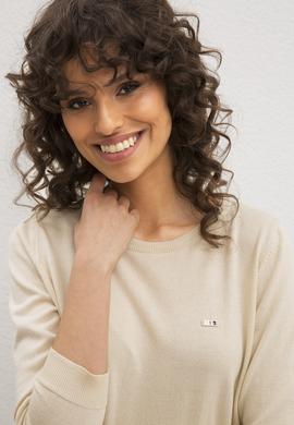 Kadın Beyaz Triko Kazak Basic - 50206447022