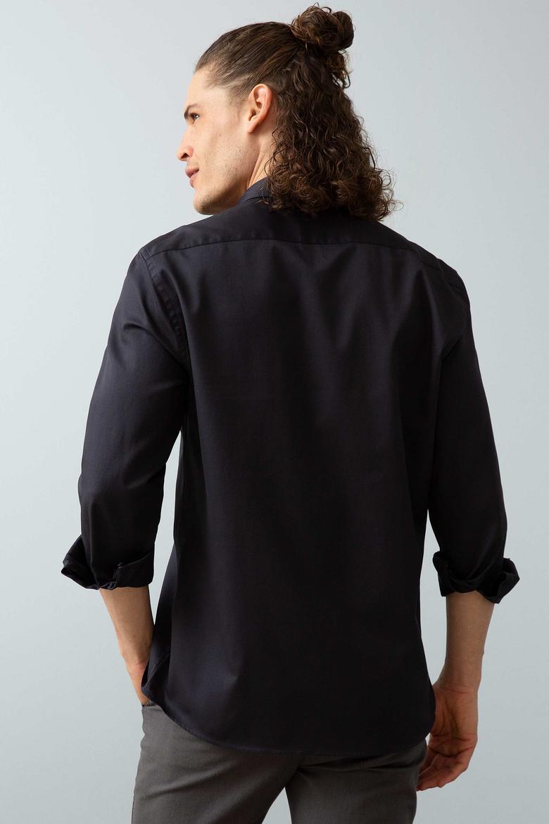 Erkek Siyah Gömlek Uzunkol - 50209162004