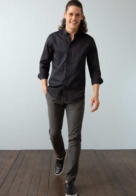 Erkek Siyah Gömlek Uzunkol - 50209162004