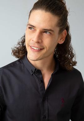 Erkek Siyah Gömlek Uzunkol - 50209162004