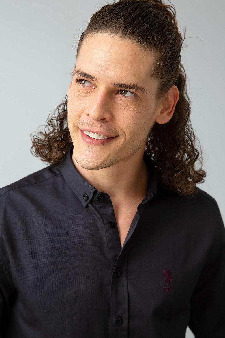 Erkek Siyah Gömlek Uzunkol - 50209162004