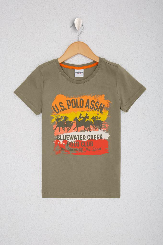 Çocuk Yeşil Bisiklet Yaka Tişört