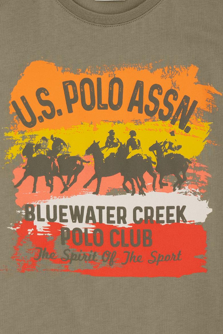 Çocuk Yeşil Bisiklet Yaka Tişört - 50220266001