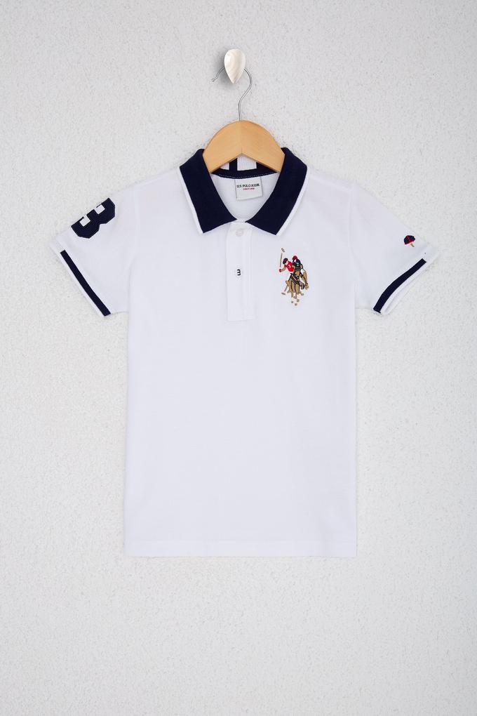 Erkek Çocuk Beyaz Polo Yaka Tişört