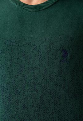 Erkek Yeşil Triko Kazak - 50192342032