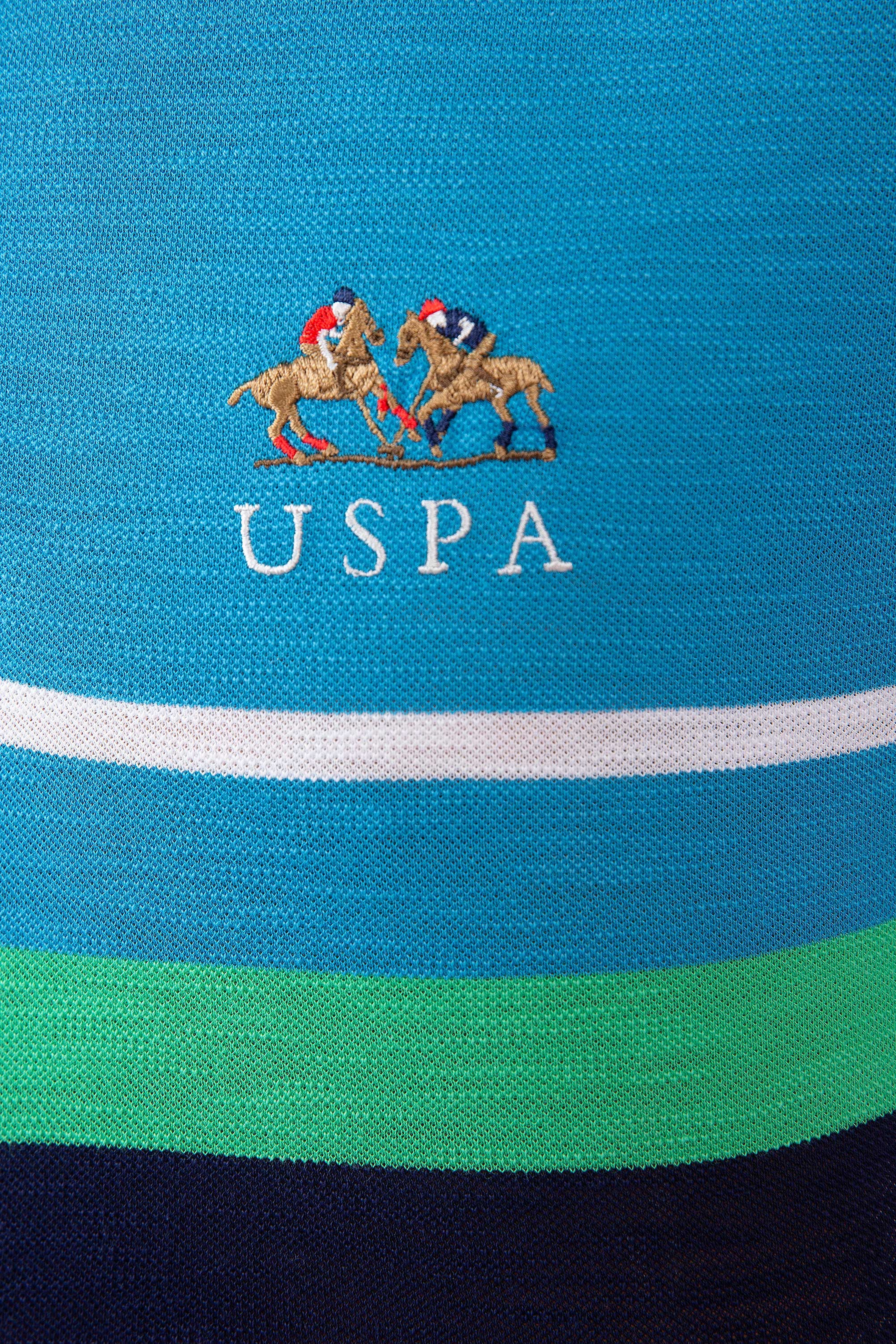 Erkek İndigo Polo Yaka T-Shirt - Image 5