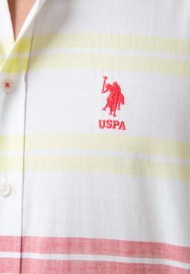 Erkek Kırmızı Sarı Yatay Çizgili Gömlek Uzunkol - 50199364024