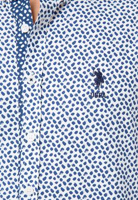 Erkek Mavi Desenli Gömlek Uzunkol - 50199499016