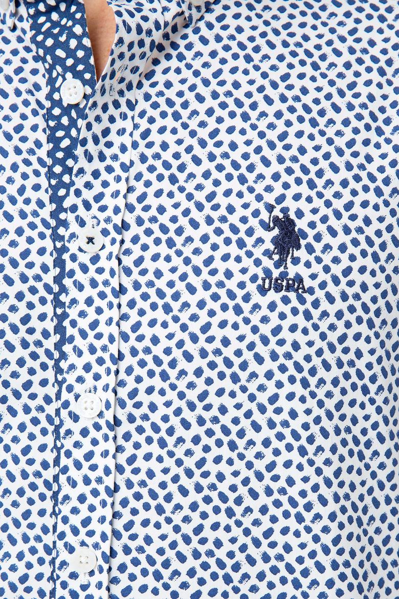 Erkek Mavi Desenli Gömlek Uzunkol - 50199499016