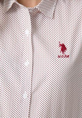 Kadın Bordo Desenli Gömlek Uzunkol - 50199594018