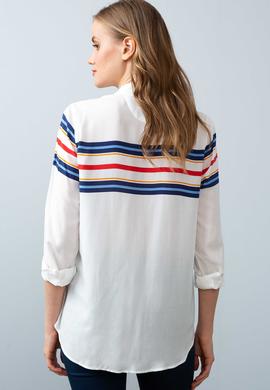 Kadın Lacivert Gömlek Uzunkol - 50199655002