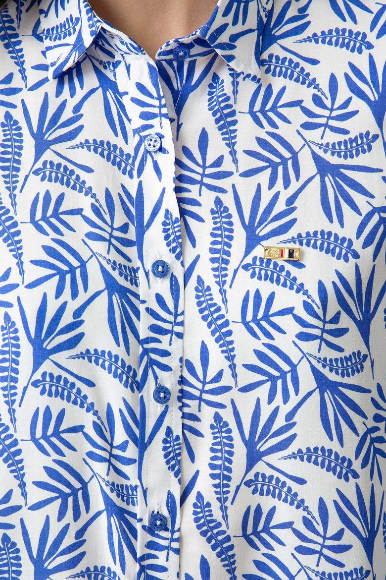 Kadın Mavi Gömlek Uzunkol - 50199659010