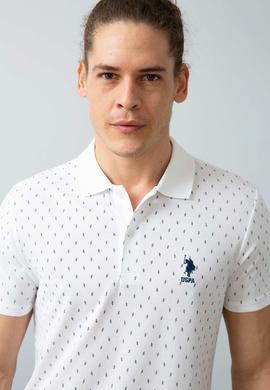 Erkek Beyaz Polo Yaka T-Shirt - 50199688004