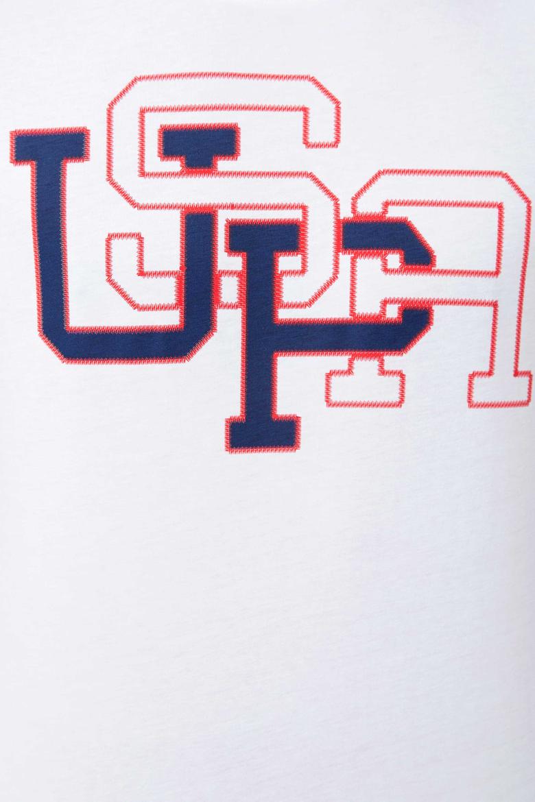 Erkek Beyaz Bisiklet Yaka T-Shirt - 50199715010