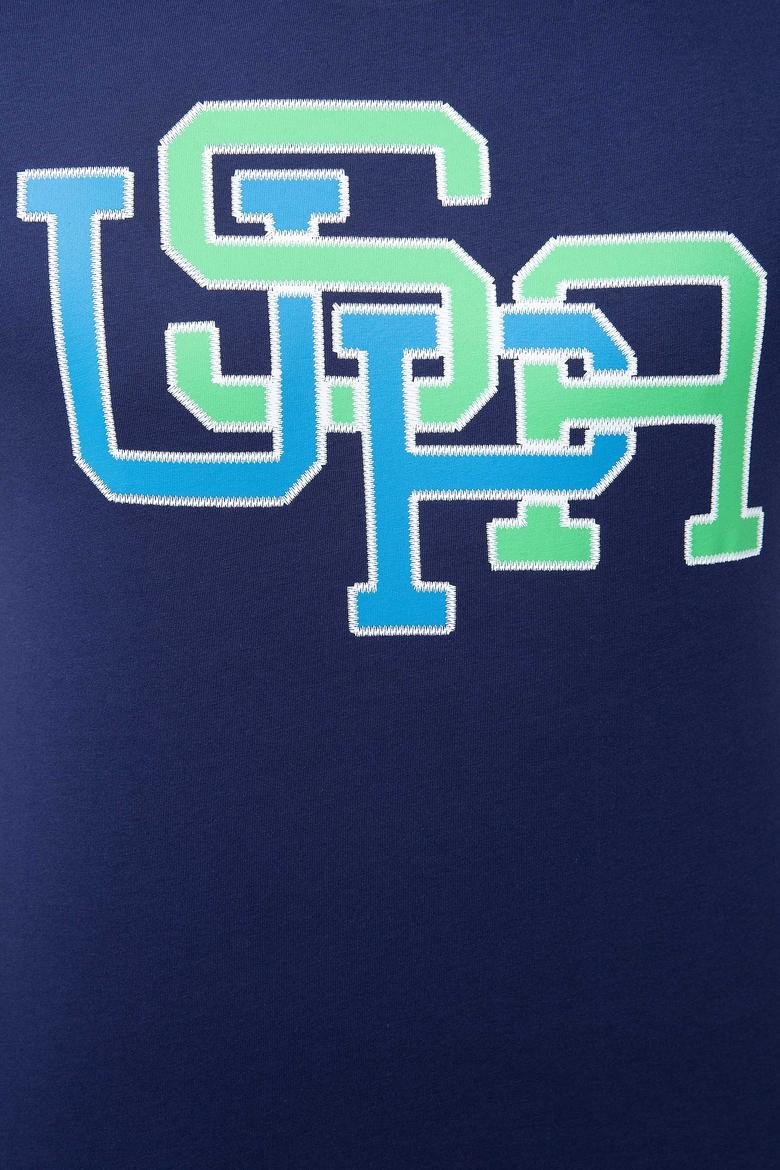 Erkek Lacivert Bisiklet Yaka T-Shirt - 50199715022