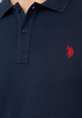 Erkek Koyu Lacivert Polo Yaka T-Shirt Basic - 50199991047