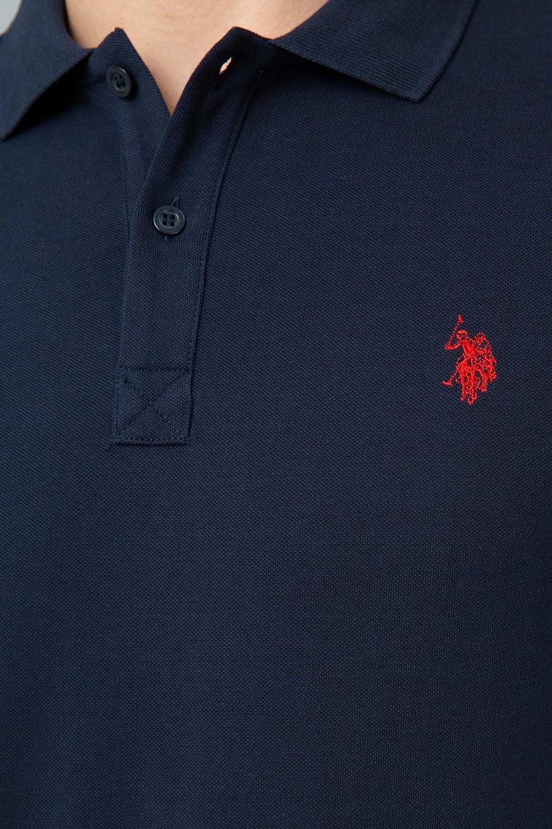 Erkek Koyu Lacivert Polo Yaka T-Shirt Basic - 50199991047