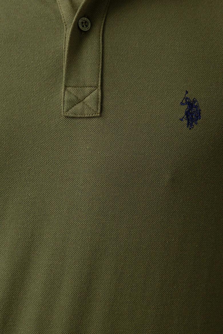 Erkek Koyu Haki Polo Yaka T-Shirt Basic - 50199991084