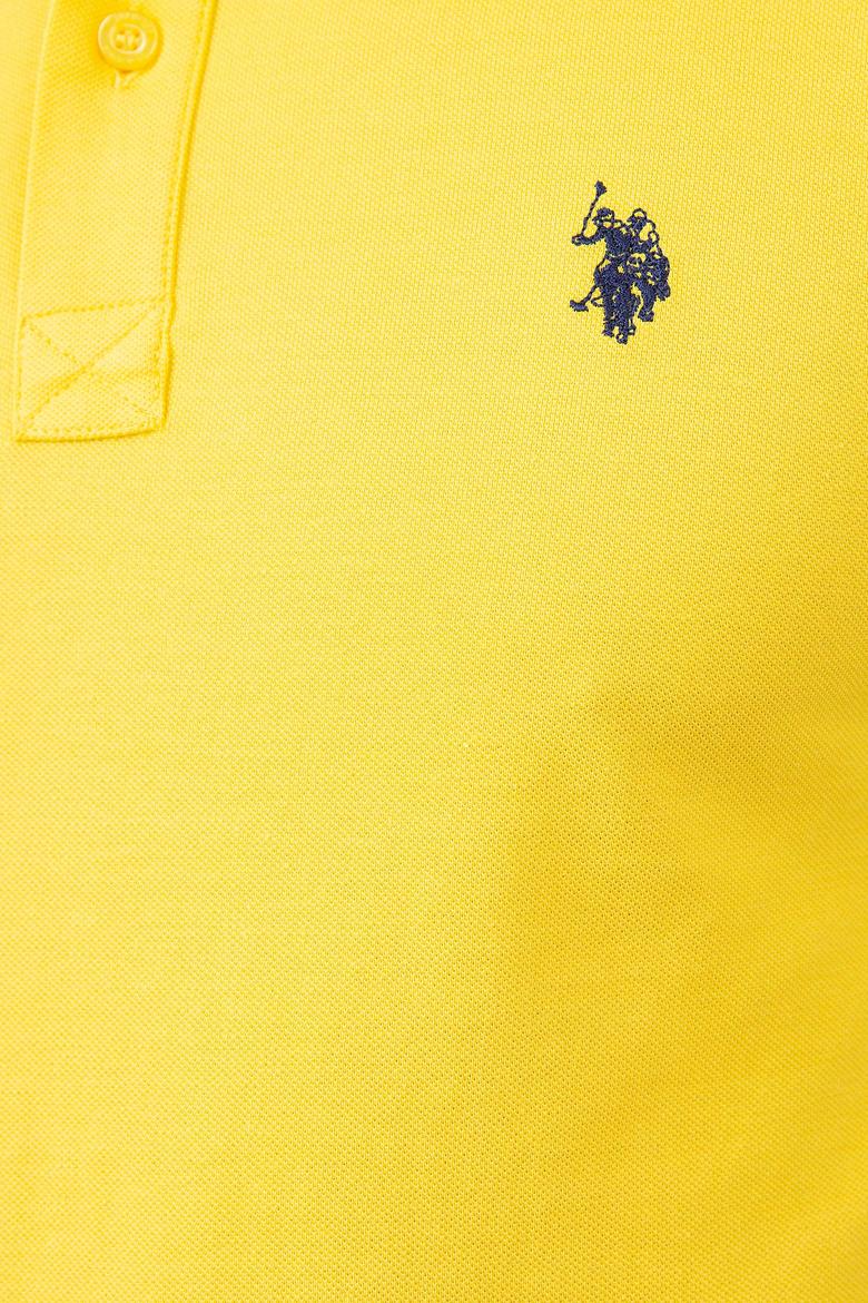 Erkek Sarı Basic Polo Yaka Tişört - 50199991112