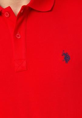 Erkek Kırmızı Basic Polo Yaka Tişört - 50199991128