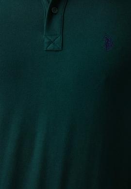Erkek Koyu Yeşil Basic Polo Yaka Tişört - 50199991193