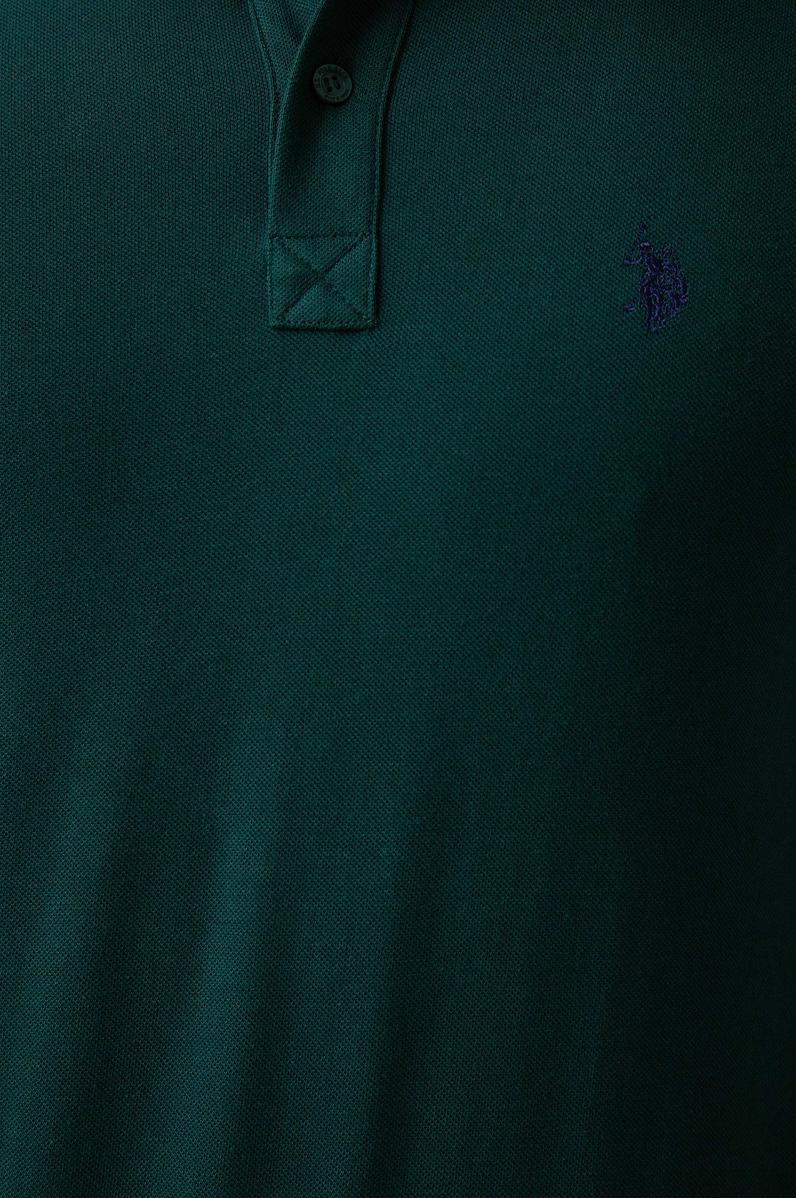 Erkek Koyu Yeşil Basic Polo Yaka Tişört