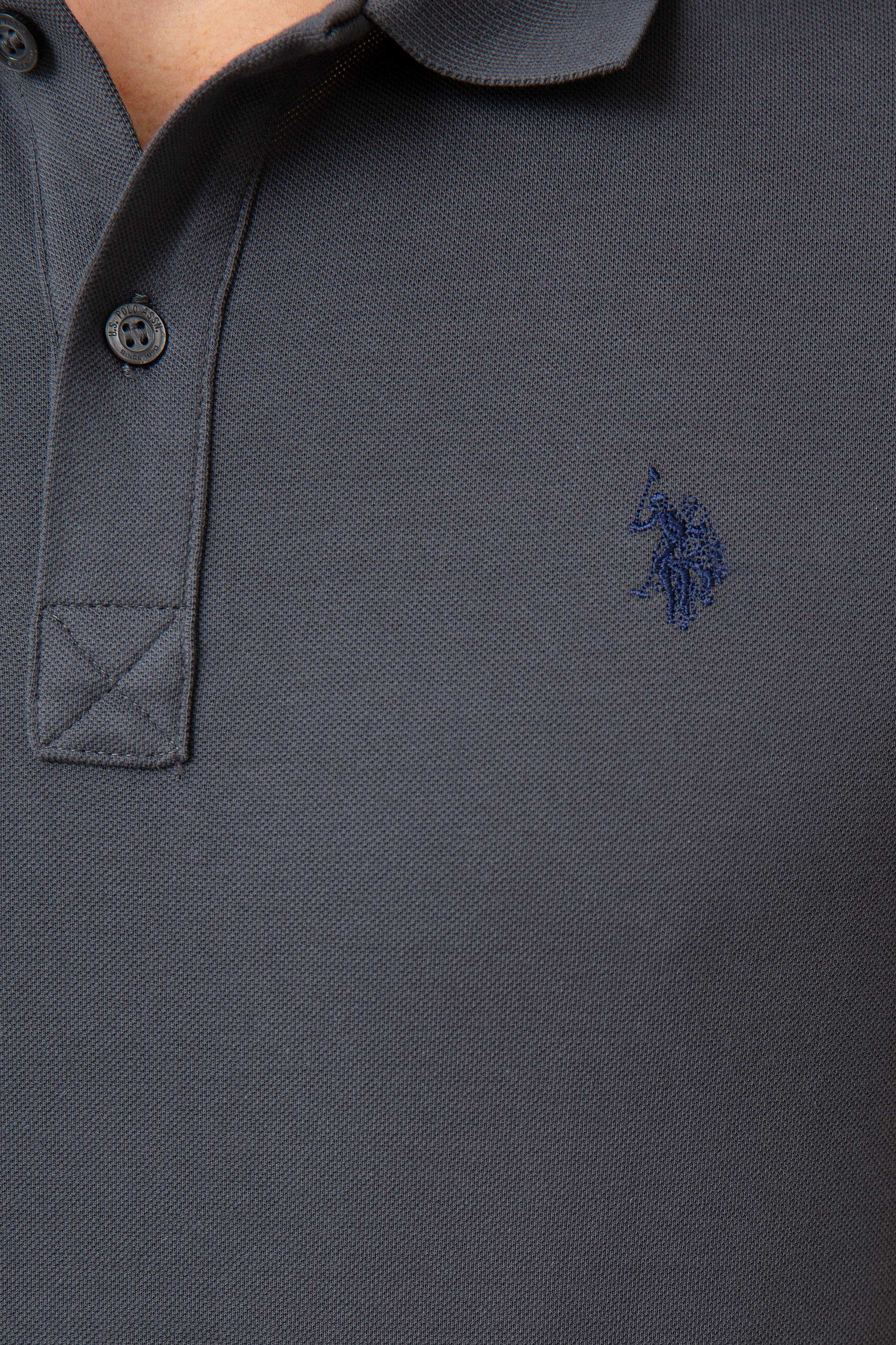 Erkek Antrasit Polo Yaka T-Shirt Basic