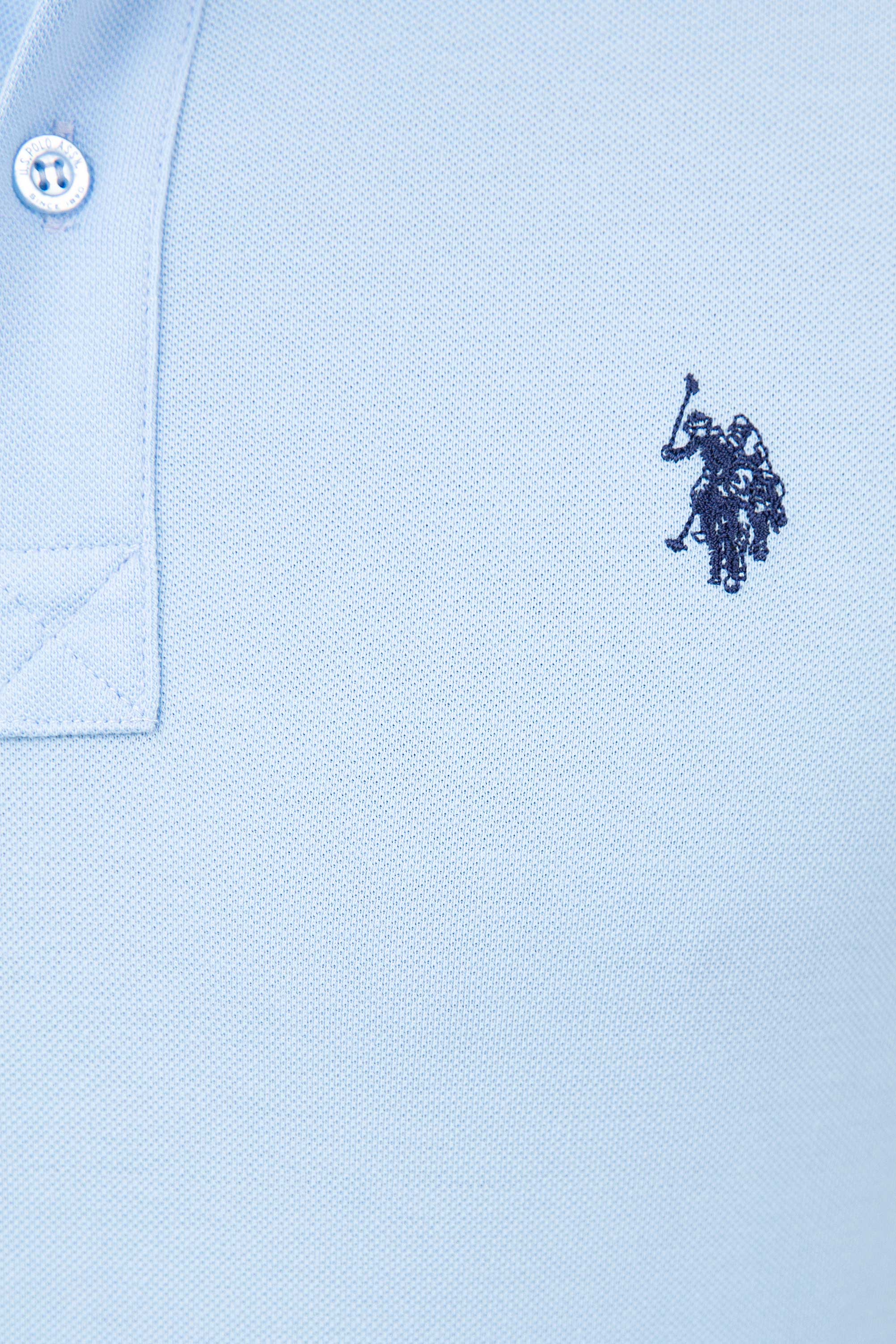 Erkek Mavi Polo Yaka T-Shirt Basic