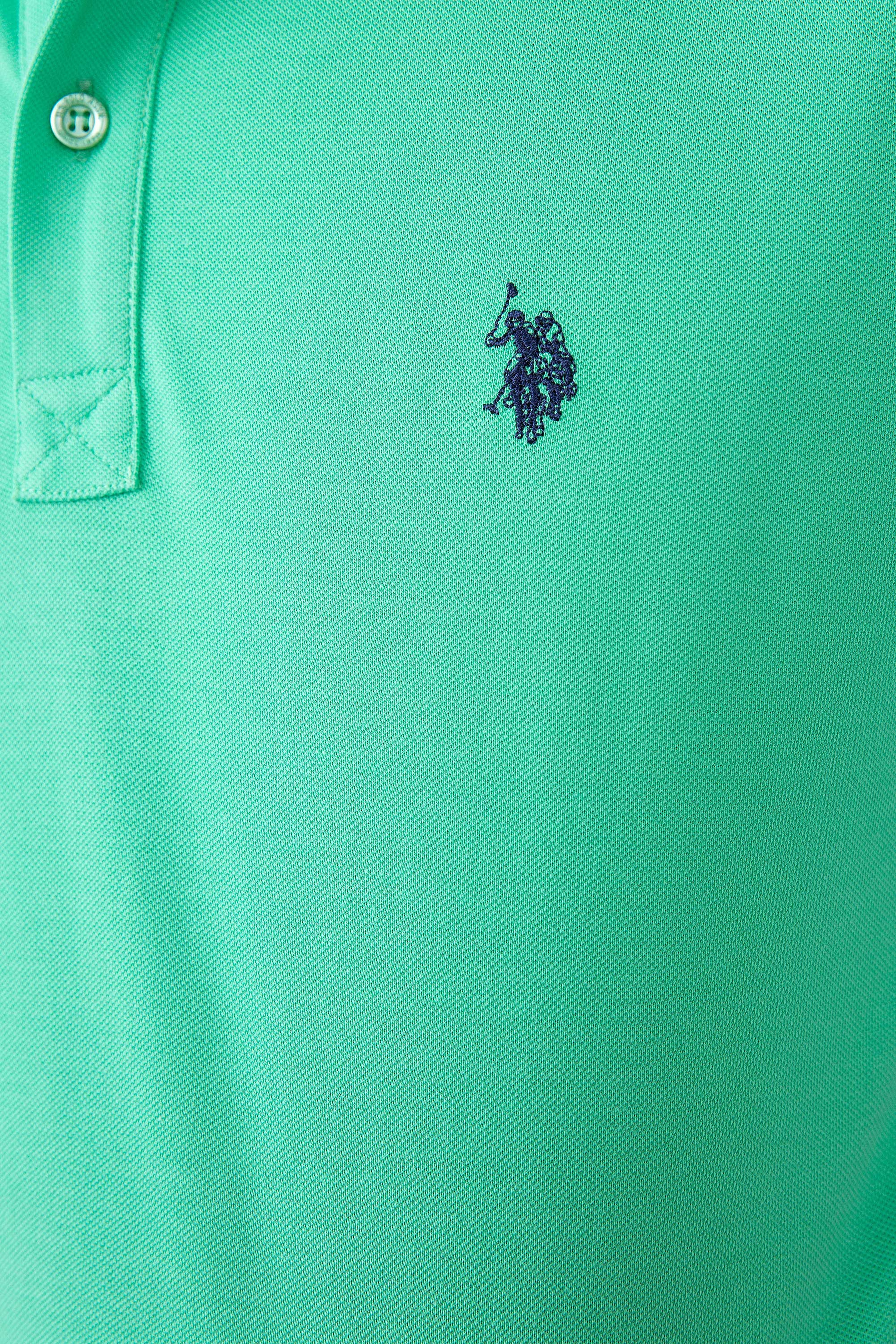 Erkek Elma Yeşili Basic Polo Yaka Tişört - Image 5