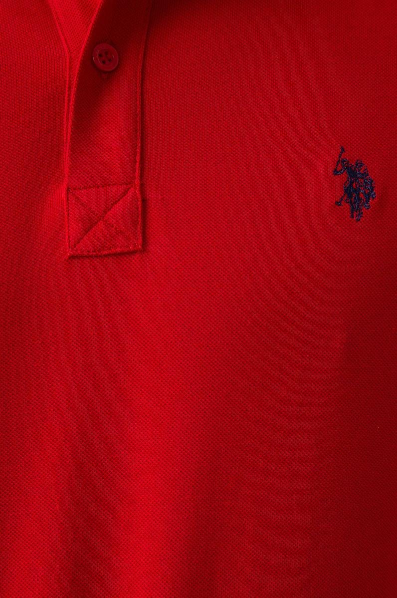 Erkek Kırmızı Basic Polo Yaka Tişört