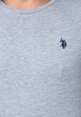 Erkek Gri Melanj Basic Tişört - 50200039027