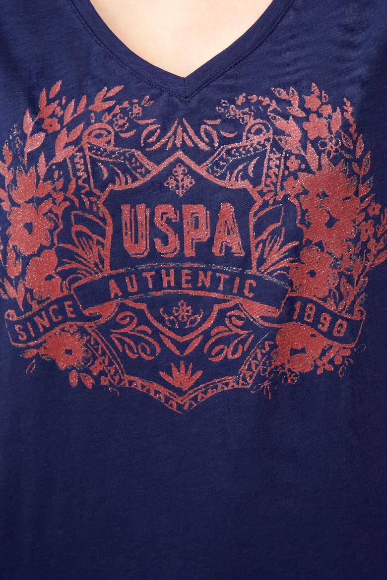 Kadın Lacivert V - Yaka T-Shirt - 50204842006