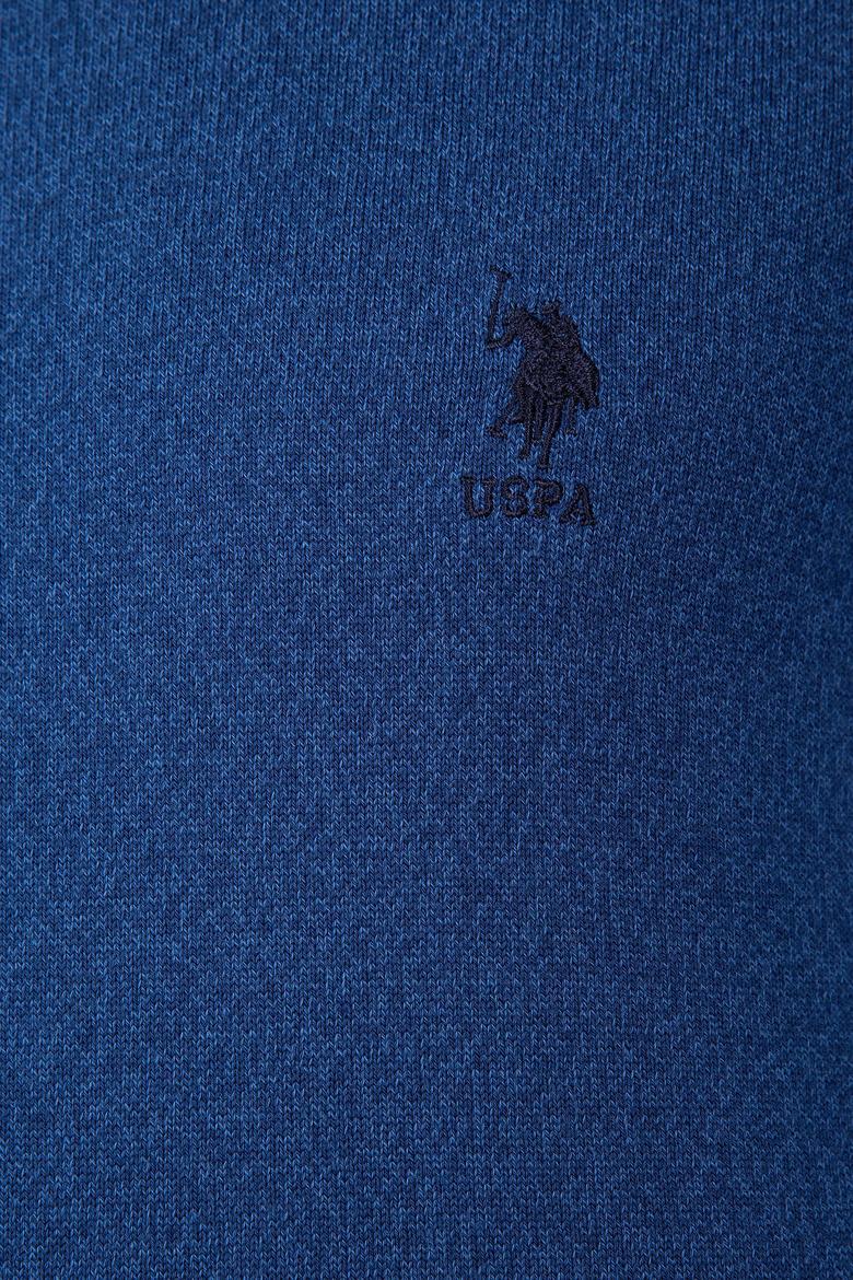 Erkek İndigo Bisiklet Yaka Basic Triko Kazak - 50206752010