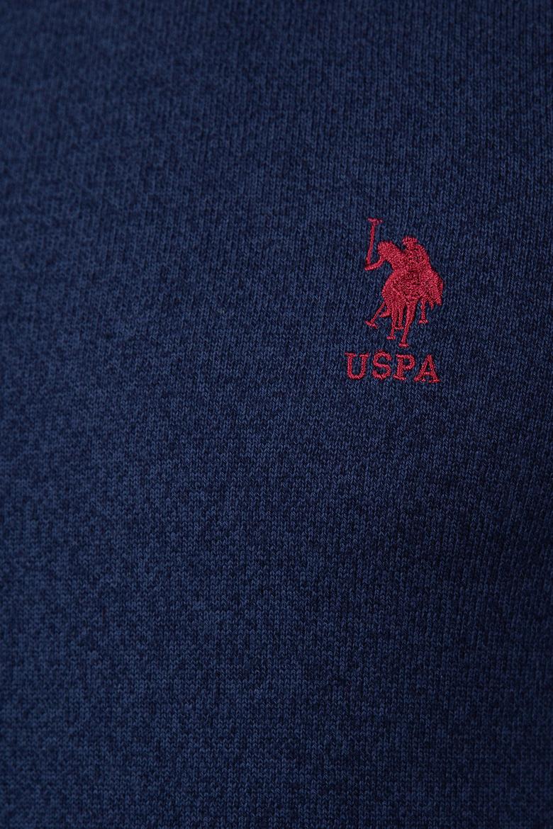 Erkek Lacivert Bisiklet Yaka Basic Triko Kazak - 50206752019