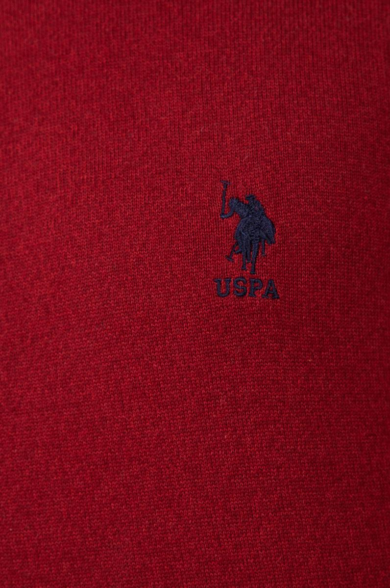 Erkek Bordo Basic Triko Kazak