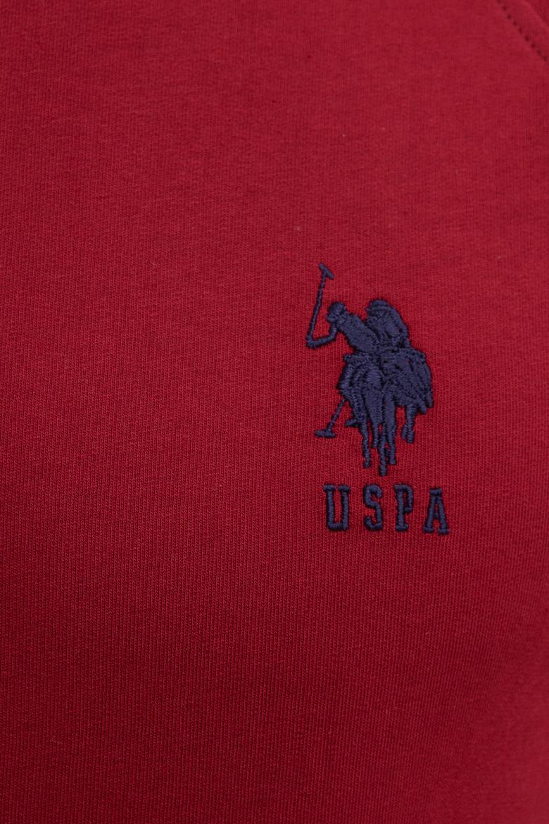 Erkek Bordo Bisiklet Yaka Sweatshirt Basic - 50207317061