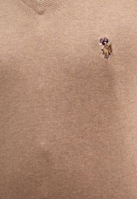 Erkek Camel Melanj V-Yaka Triko Kazak Basic - 50207651056