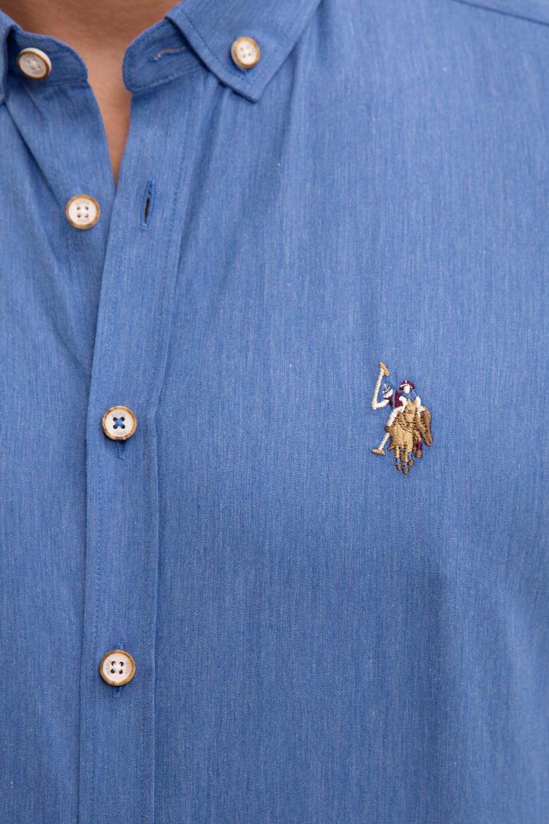 Erkek Mavi Uzun Kollu Gömlek - 50207836014