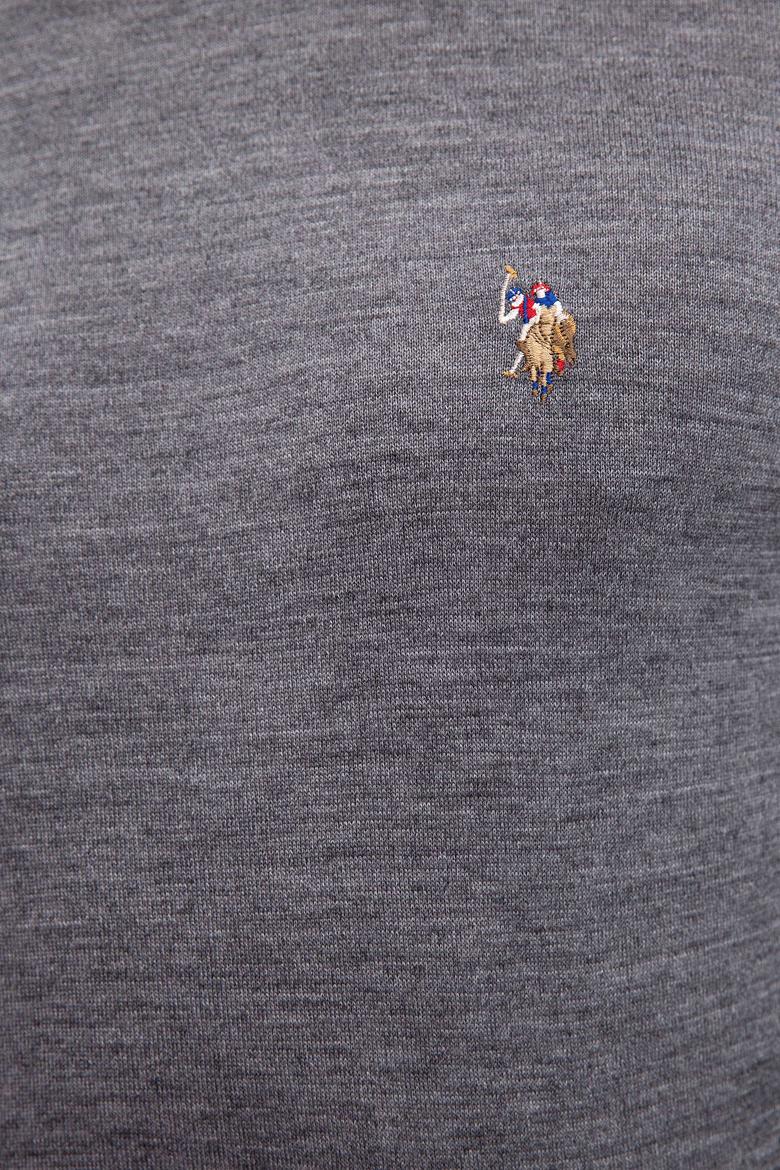 Erkek Gri Melanj Balıkçı Yaka Triko Kazak Basic - 50206744015