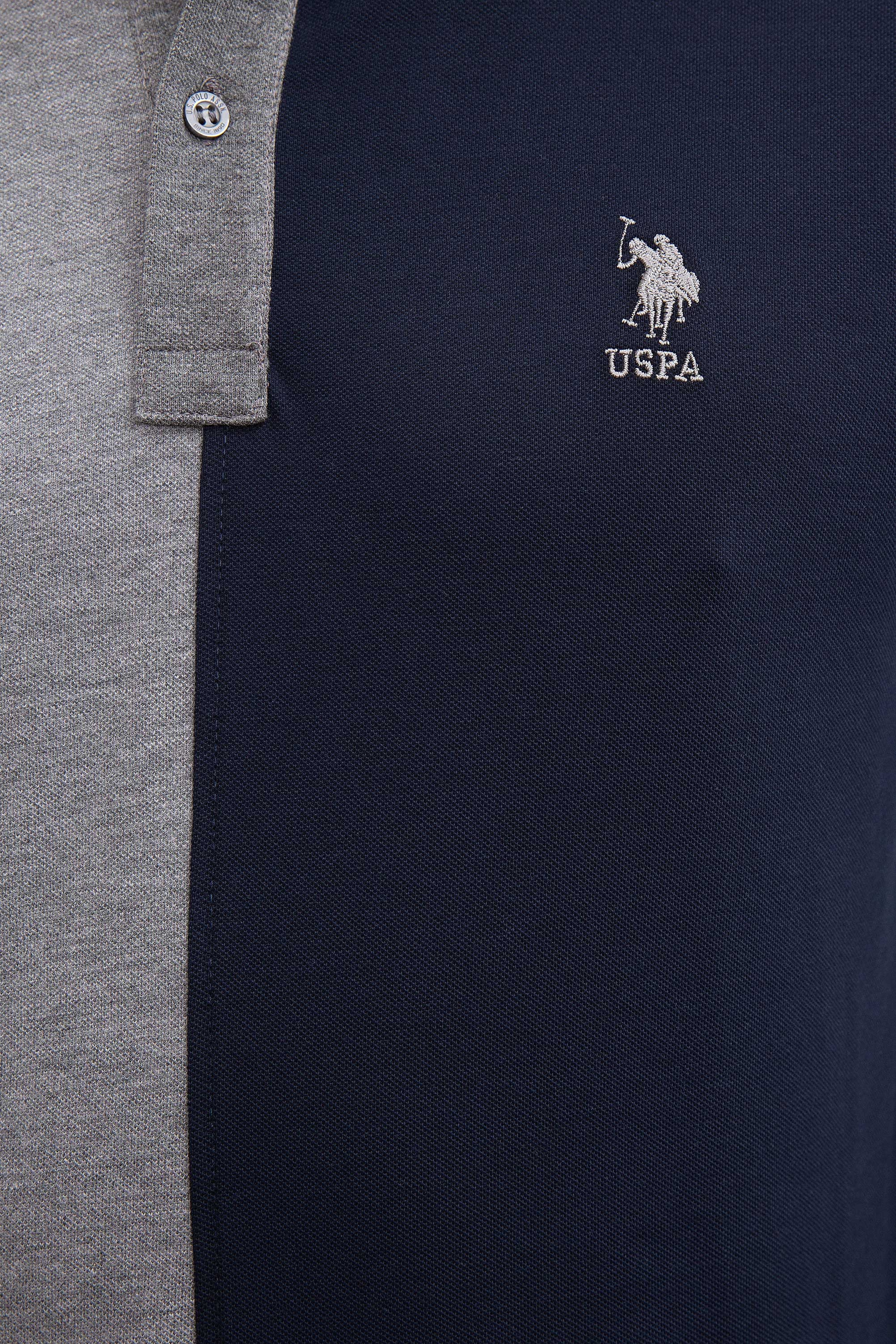 Erkek Antrasit Melanj Polo Yaka Sweatshirt - Image 5