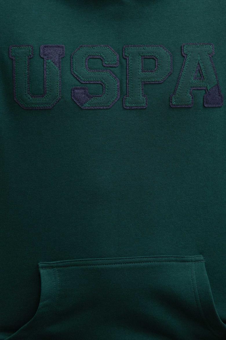 Erkek Koyu Yeşil Kapüşonlu Sweatshirt Basic - 50207318019