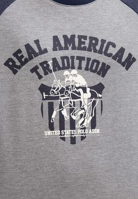 Erkek Gri Melanj Bisiklet Yaka Sweatshirt - 50208645021